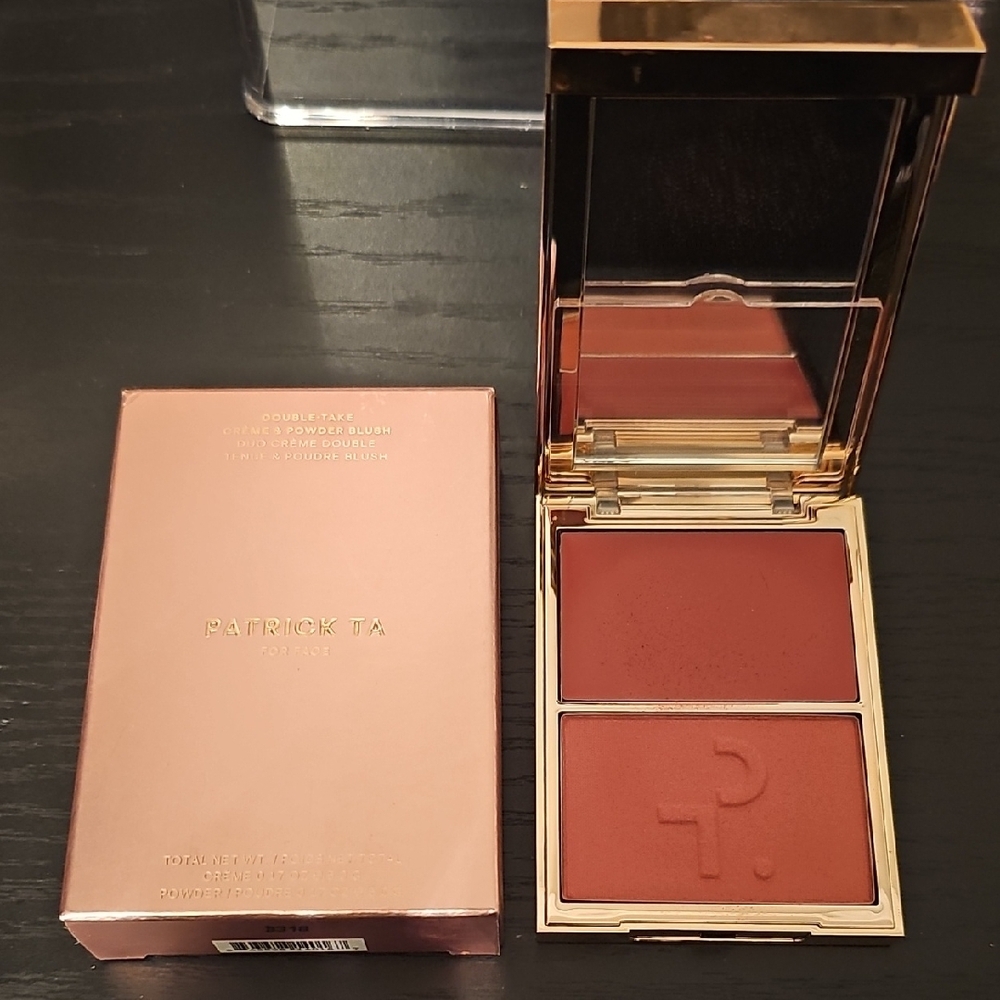 Patrick Ta Double-Take Cream + Powder Blush Duo - Rich Red